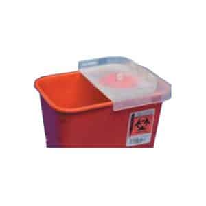 Kendall Large Volume Sharps Container w/ Hinged Lid - Red | 30L 17.75" x 11" x 15.5" | KND 8980 | 1 Item