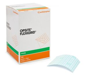 OPSITE FLEXIGRID Adhesive Film Dressing | Smith & Nephew | 6cm x 7cm | 4628 | Box of 100