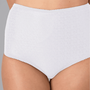 CUI Wear Women's Ostomy High Waisted Full Brief Underwear w/ Internal Pocket | CF21 | 30" | White | 1 Item