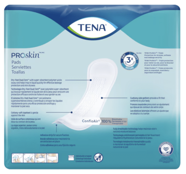 Tena ProSkin Day Light Incontinence Pads | 13" Long | 62326 | 6 Bag of 14