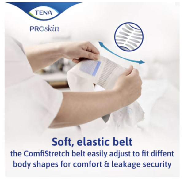 Tena Flex Super Belted Incontinence Briefs | Size 8 Small 24" - 34" | 67804 | 3 Bags of 30