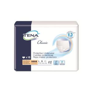 Tena Classic Protective Incontinence Underwear | Large 45" - 58" | 72514 | 4 Bags of 18