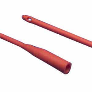 KND 8887660143 | Dover Robinson Tip Red Rubber Urethral Intermittent Catheter | 14Fr | Box of 100