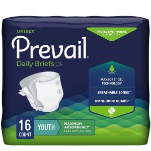 Prevail Air Plus Maximum Absorbency Brief | Youth 15" - 22" | PNBNG-013CA | 6 Bags of 16