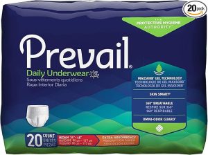 Prevail Extra Absorbency Underwear | Medium 34" - 46" | PV-512 | 4 Bags of 20