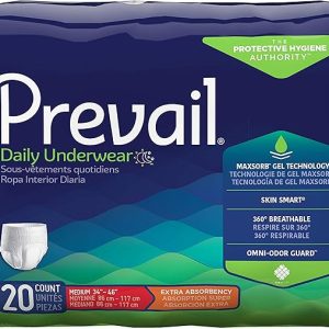 Prevail Extra Absorbency Underwear | Medium 34" - 46" | PV-512 | 4 Bags of 20