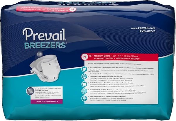 Prevail Breezers | Medium 32" - 44" | PVB-012/2 | 6 Bags of 16