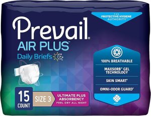 Prevail Air Plus Maximum Absorbency Brief | X-Large Size 3 48" - 70" | PVBNG-014CA | 4 Bags of 15