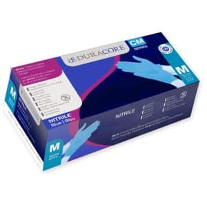 Duracore Nitrile Chemo Examination Gloves | Medium | DC CM3603 | Blue | Box of 100