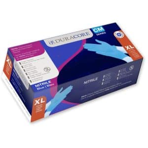 Duracore Nitrile Chemo Examination Gloves | X-Large | DC CM3605 | Blue | Box of 100