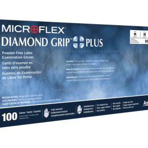 Ansell Diamond Grip Plus Latex Gloves | Small | AN GLO-MIC-DGP-350S | Box of 100