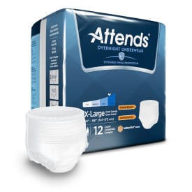 Attends Discreet Overnight Underwear | X-Large 48" - 64" | ATT APPNT40 | 4 Bags of 12