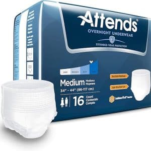 Attends Discreet Overnight Underwear | Medium 34" - 44" | ATT APPNT20 | 4 Bags of 16