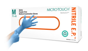 Ansell Micro-Touch Nitrile EP Blue Gloves | Medium | AN GLO-6034052 | Box of 100