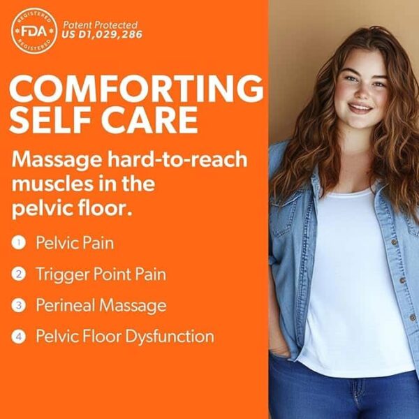 Intimate Rose Bendable Pelvic Wand | IR-048 | Orange | 1 Item