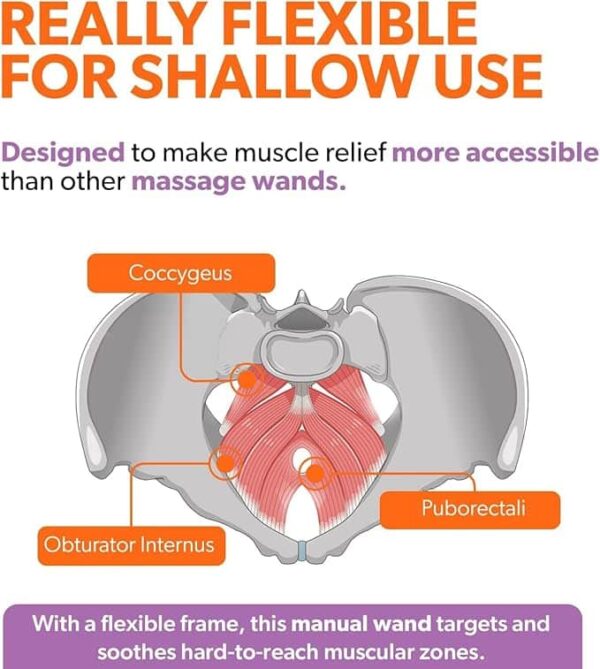 Intimate Rose Bendable Pelvic Wand | IR-048 | Orange | 1 Item