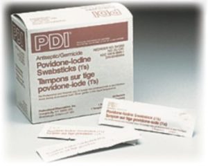 Professional Disposable PVP Povidone-Iodine Swabsticks | PDI S42050 | Box of 50