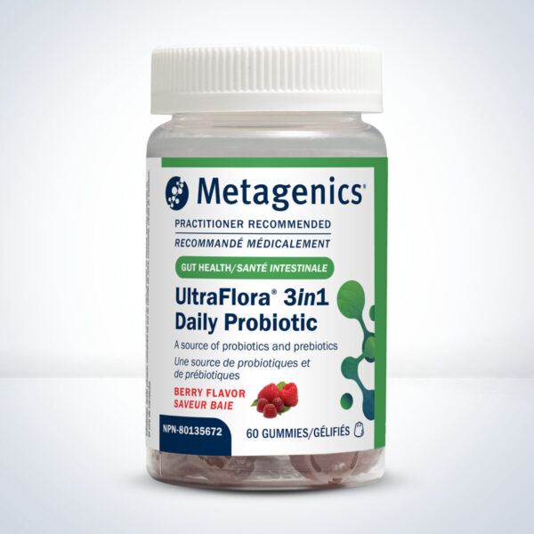 Metagenics UltraFlora 3 in 1 Daily Probiotic | UFGUM60CAN | 60 Gummies