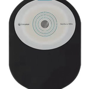 Coloplast 19715 | SenSura Mio Non-Convex One-Piece Closed Pouch | Midi | Cut-to-Fit 15mm - 45mm | Black | Box of 30