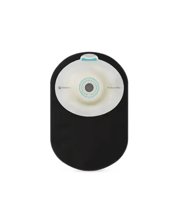 Coloplast 19553 | SenSura Mio Convex Deep One-Piece Closed Pouch | Cut-to-Fit 10mm - 23mm | Black | Box of 10