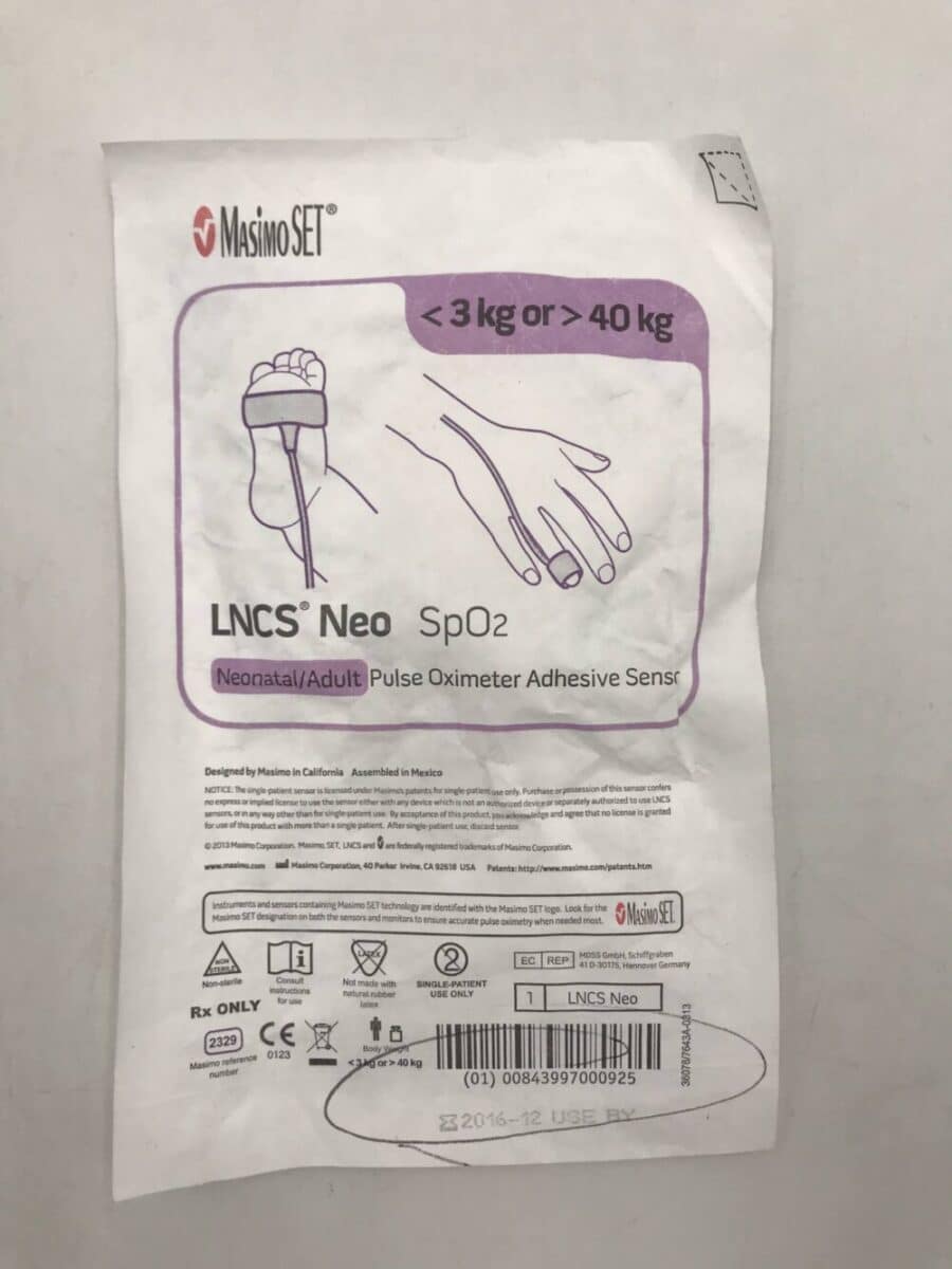 Masimo LNCS Neo Adhesive SPO2 Sensor | MAS 2329 | Box of 20