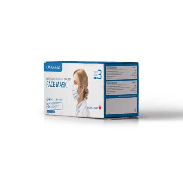Canada Masq Adult Masks Level 3 | Blue | MASQ CMQA3B | Box of 50 Canada Masq Adult Masks Level 3 | Blue | MASQ CMQA3B | Box of 50