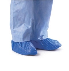MDL CRI2010 | Medline Plastic Waterproof Shoe Covers | Blue | Case of 1000
