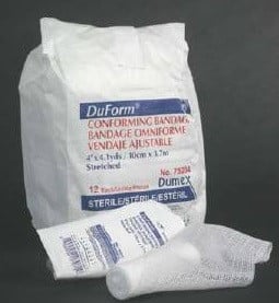 DUP 75204 | Derma Science DuForm Conforming Stretch Bandage | 4" x 4.1 yards | Pack of 12