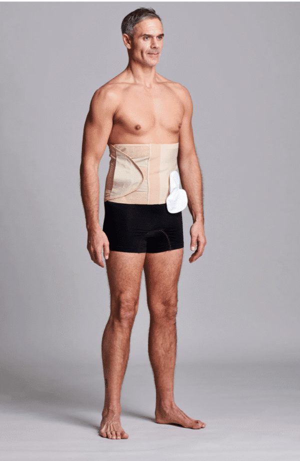 CUI Wear Unisex Adjustable Hole Anti Roll Ostomy Hernia Support Belt | XX-Large 10" Deep | Beige Left Sided | F933XXL | 1 Item CUI Wear Unisex Adjustable Hole Anti Roll Ostomy Hernia Support Belt | XX-Large 10" Deep | Beige Left Sided | F933XXL | 1 Item