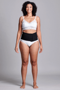 CUI Wear Unisex Anti Roll Wraparound Ostomy Hernia Support Belt | Small | Black | CUI F551S | 1 Item