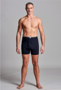 CUI Wear Men's Ostomy High Waist Fitted Trunk w/ Internal Pocket | Small | Navy | LT11 | 1 Item