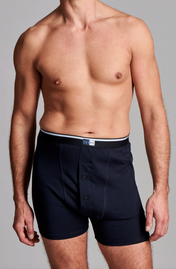CUI Wear Men's Ostomy High Waist Fitted Trunk w/ Internal Pocket | Small | Navy | LT11 | 1 Item