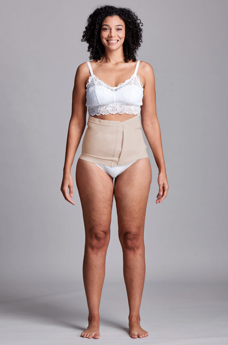 CUI Wear Unisex Anti Roll Wraparound Ostomy Hernia Support Belt | Small | Beige | CUI F563S | 1 Item