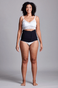 CUI Wear Unisex Anti Roll Wraparound Ostomy Hernia Support Belt | Small 10" Deep | Black | CUI F563S | 1 Item