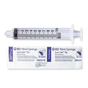 Becton Dickinson Disposable Luer-Lock Medical Syringe | 10ml | BD 302995 | Box of 200