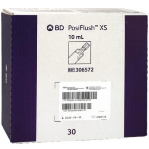 Becton Dickinson PosiFlush XS Prefilled Flush IV Syringe | 10ml | BD 306572 | Box of 30