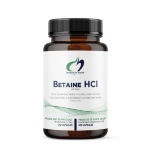 Designs for Health Betaine HCl with Pepsin | BHC120-CN | 120 Capsules