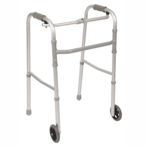 Airway Single Button Folding Walker | 2 Wheels | AIR 5051-W | 1 Item Airway Single Button Folding Walker | 2 Wheels | AIR 5051-W | 1 Item