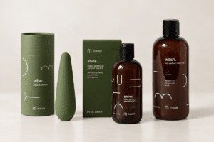 Maude Bundle | Vibe (Green) 3-Speed Vibrator, Shine (8oz) Organic Aloe-Based Lubricant & Wash No. 1 (12oz)